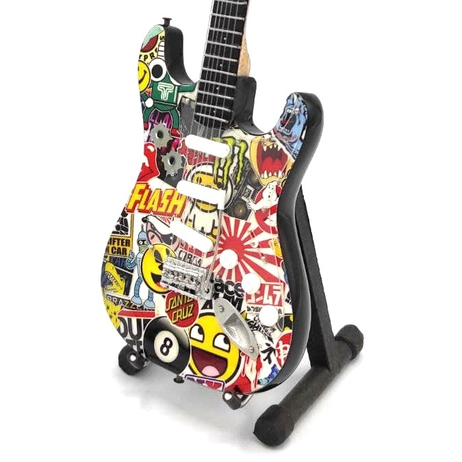 Miniatuur Gitaar - Stikers Bomb